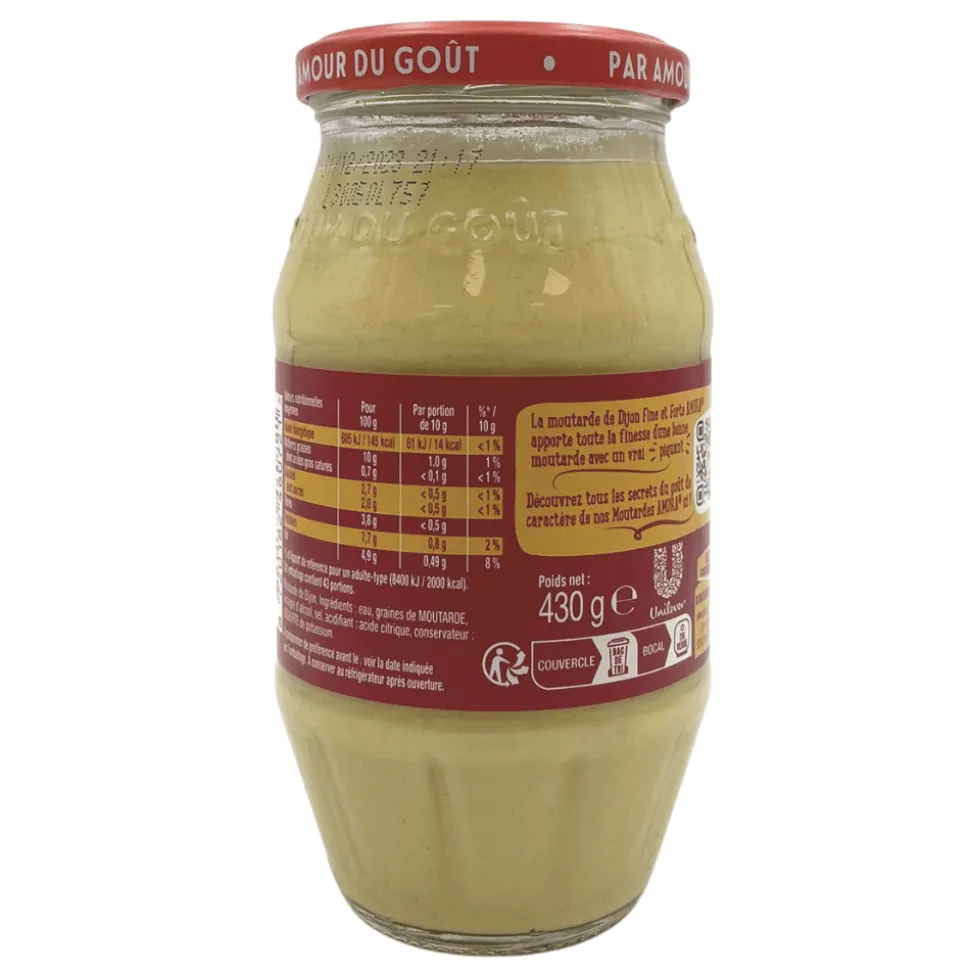 Amora Dijon Mustard 430g BEST BEFORE 10/05/25