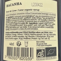 Bacanha Lime Syrup 400ml