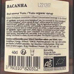 Bacanha Yuzu Syrup 400ml