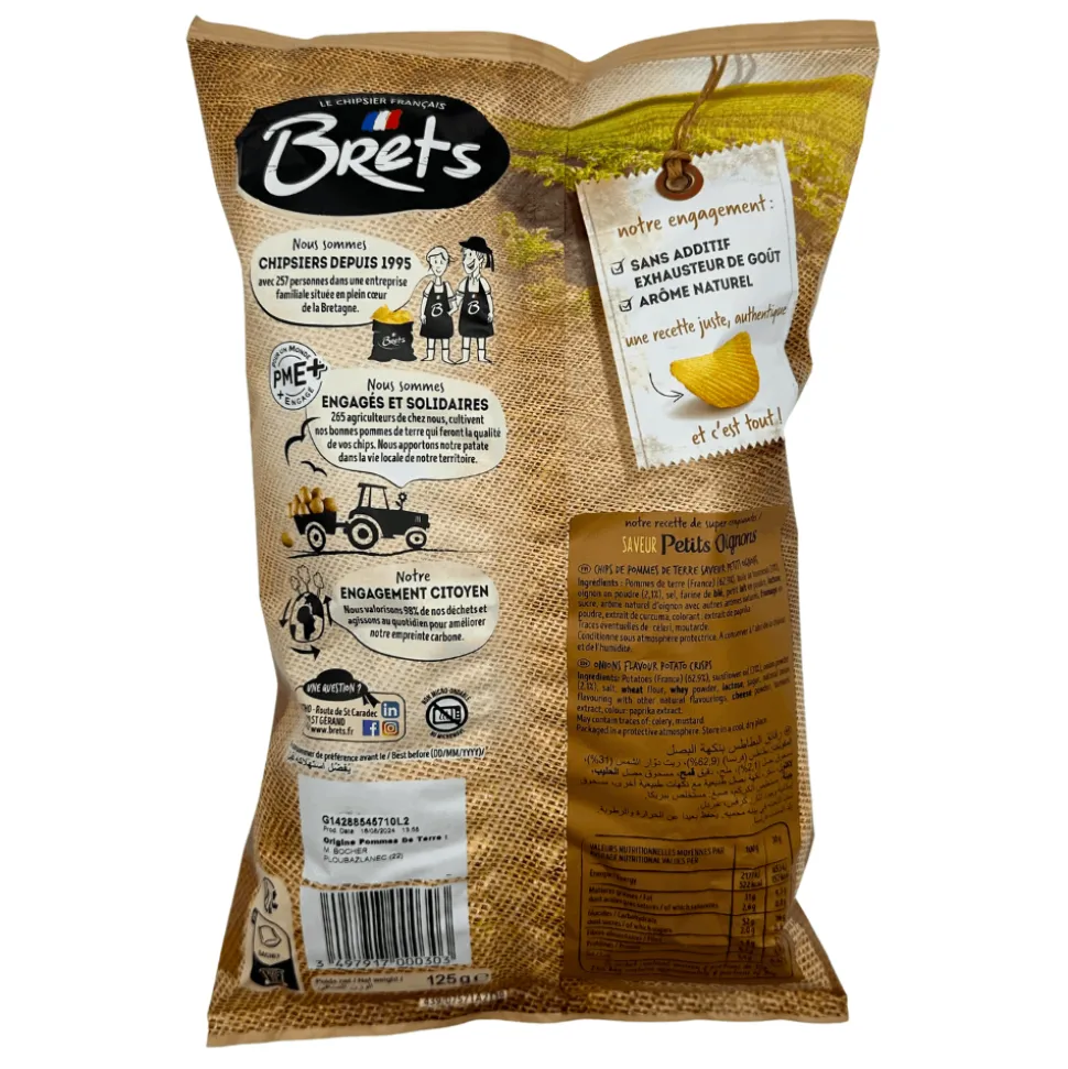Brets Onion Crisps 125g