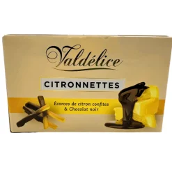 Candied Lemon Peel Coated in Dark Chocolate 140g BEST BEFORE 30/08/25