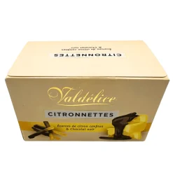 Candied Lemon Peel Coated in Dark Chocolate 140g BEST BEFORE 30/08/25