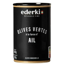 Ederki Green Olive Selection: Garlic, Lemon and Piment d’Espelette