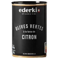 Ederki Green Olive Selection: Garlic, Lemon and Piment d’Espelette
