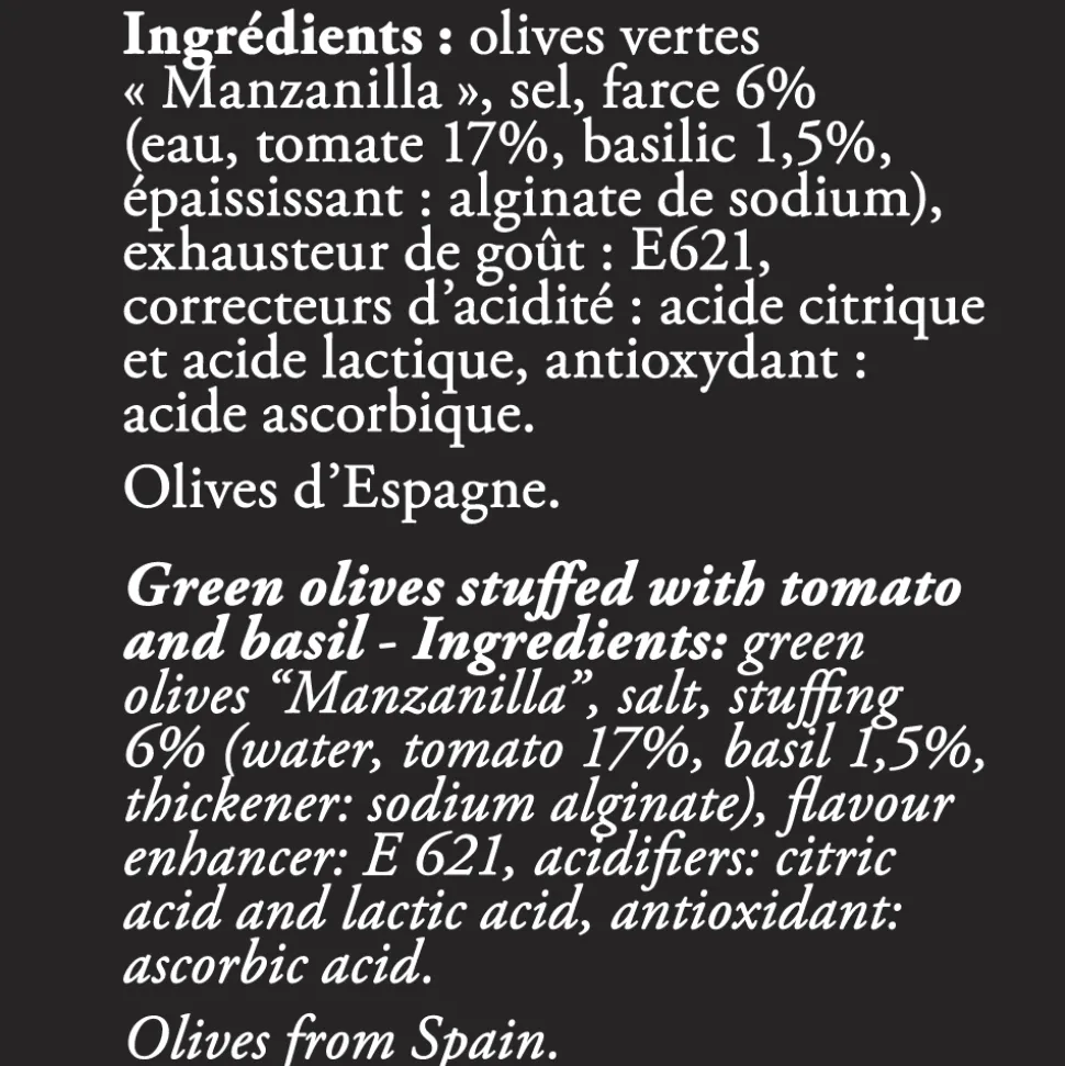 Ederki Green Olives with Tomato and Basil 300g