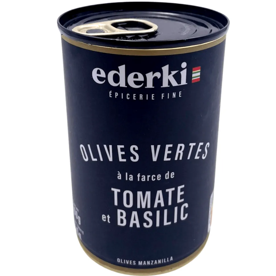 Ederki Green Olives with Tomato and Basil 300g