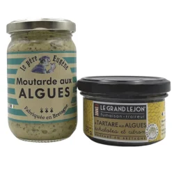 Le Pere Eugene Duo: Mustard with Seaweed 200g and Seaweed Tartare 90g