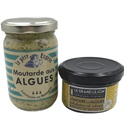Le Pere Eugene Duo: Mustard with Seaweed 200g and Seaweed Tartare 90g