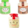 Pommery Mustard Trio with Wholegrain, Honey and Green Peppercorn Mustard 250g x 3