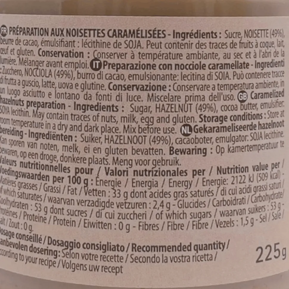 Sainte Lucie Hazelnut Praline Paste 225g BEST BEFORE 30/05/25