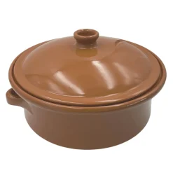 Terracotta Casserole Dish with Lid 28cm 4l
